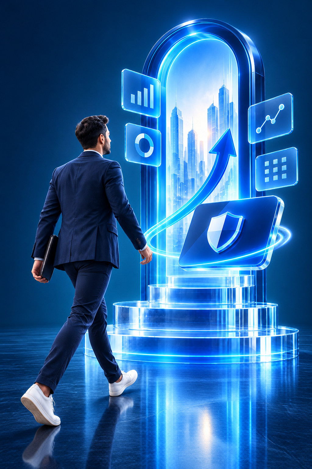 Emprendedor entrando a un ecosistema tecnológico de licencias